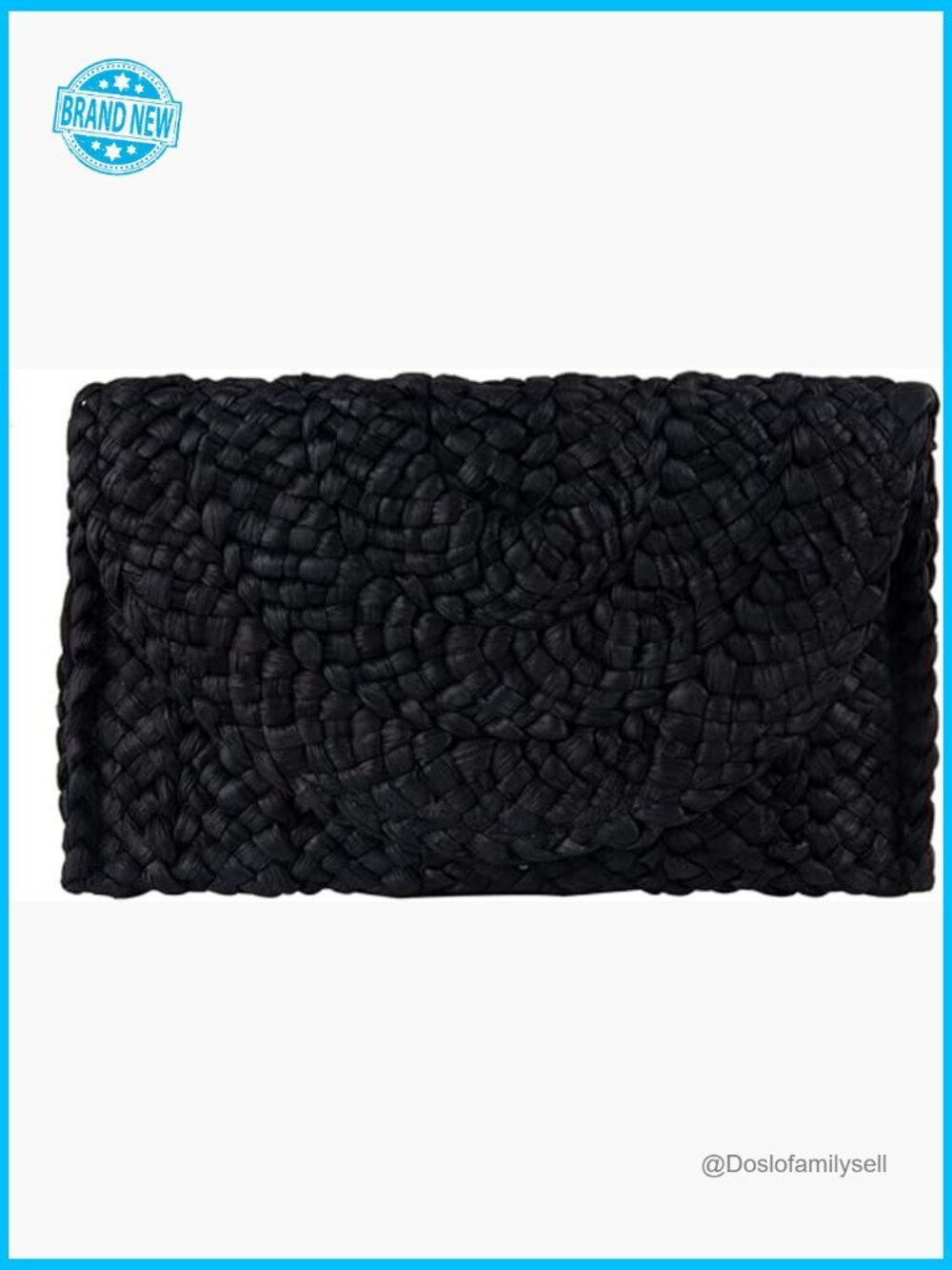 Straw Clutch Purse Woven Envelope Handbag Summer Beach Bag Women